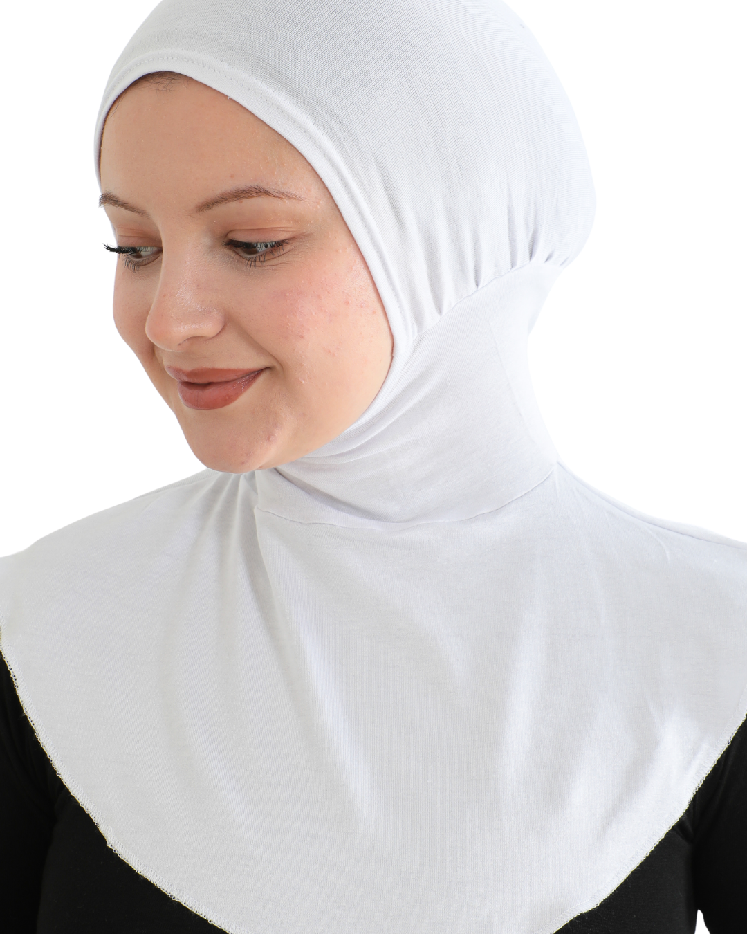 Sport Hijab With Neck Collar - Black