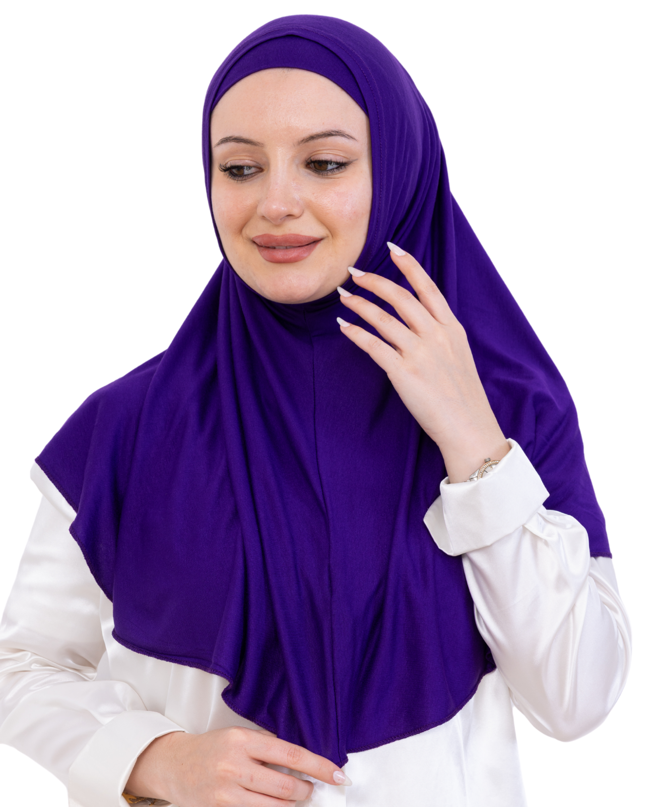 Instant Hijab With Cap Non Pleated - Black