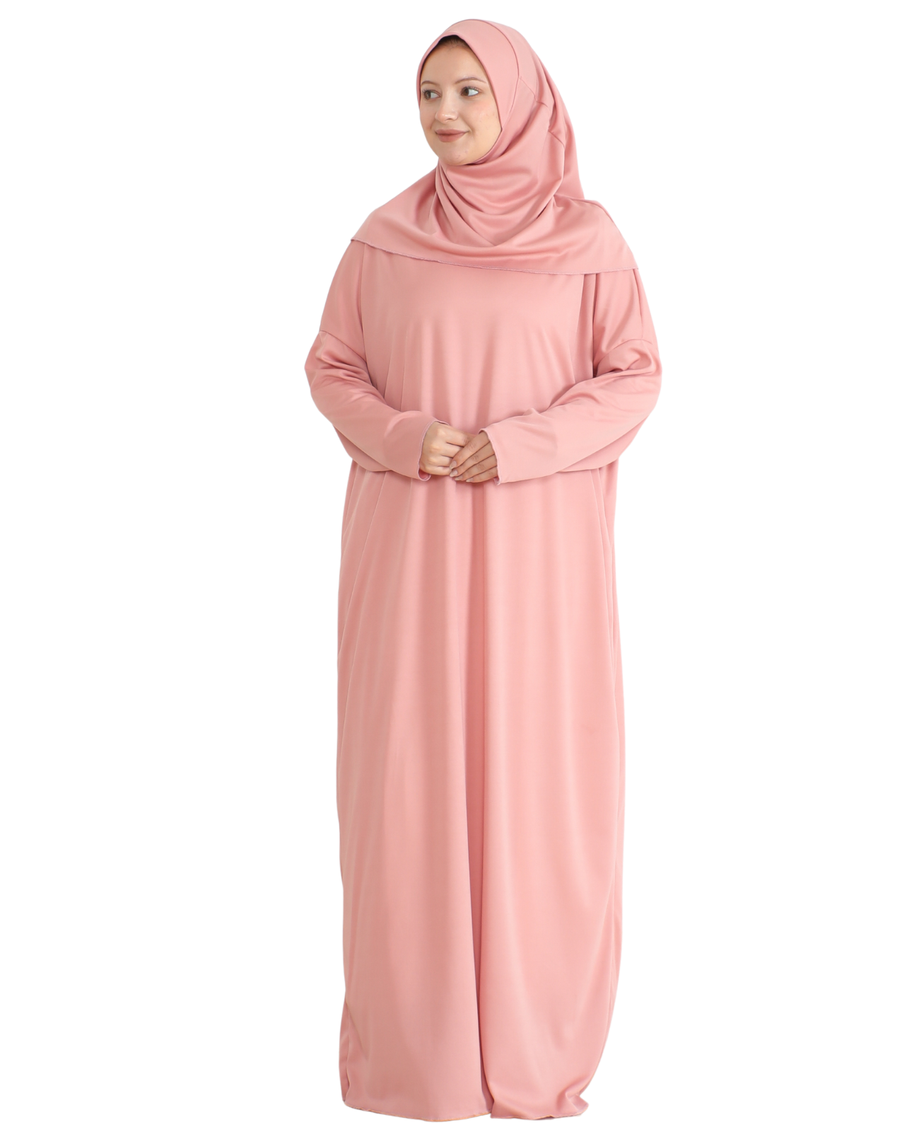 Prayer Dress for Women With Tasbeeh and Prayer Rug - Black