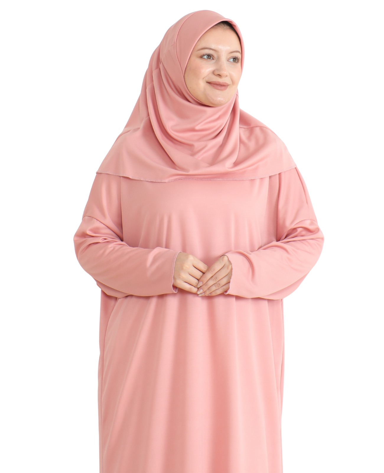 Gebetskleidung für Frauen mit Hijab, muslimische Outfits, lange Robe, Abaya, türkische islamische Kleider, Dubai, Kaftan mit Rosenkranz