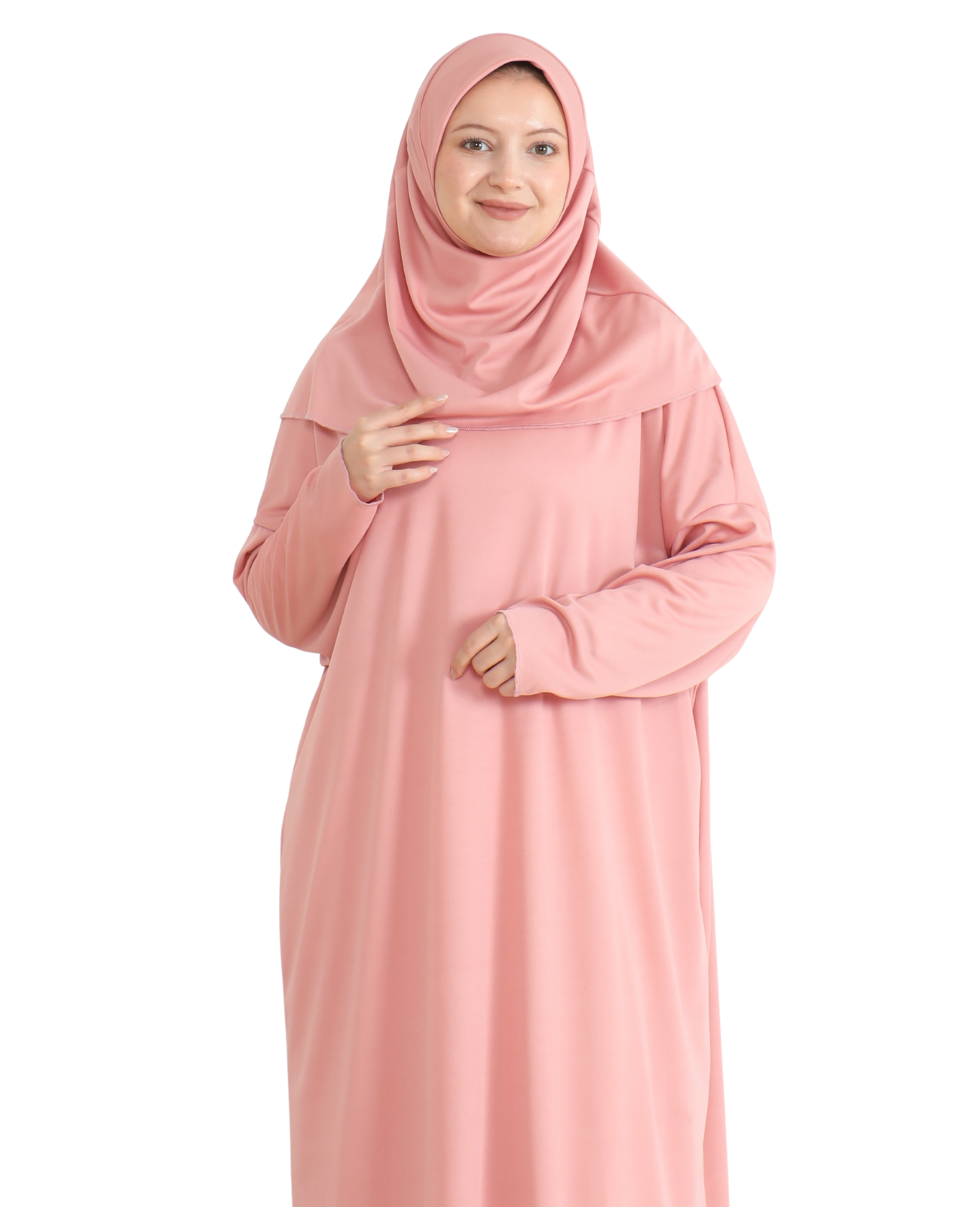 Prayer Dress for Women With Tasbeeh and Prayer Rug - Black