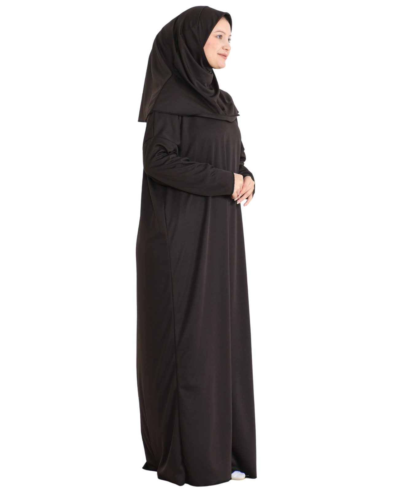 Prayer Dress for Women With Tasbeeh and Prayer Rug - Black