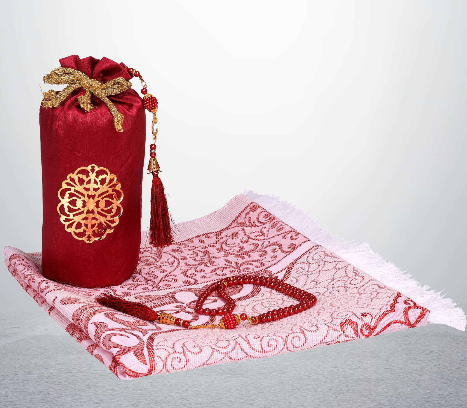 Prayer Rug with Tasbih Bag for Pray, Muslim Gifts Bayram, Mat Salah, Sajadah for Women & Men