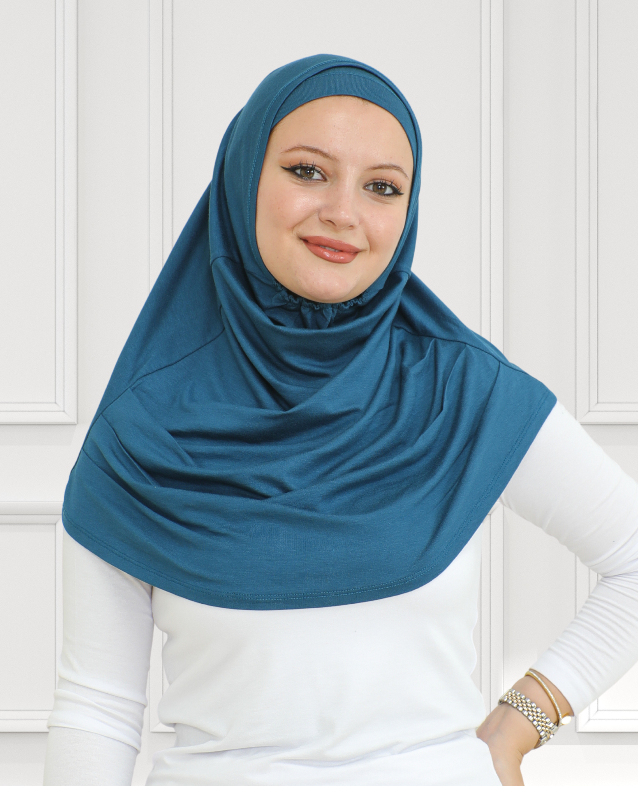 Chic Ready To Wear Hijab For Women - Turquoise