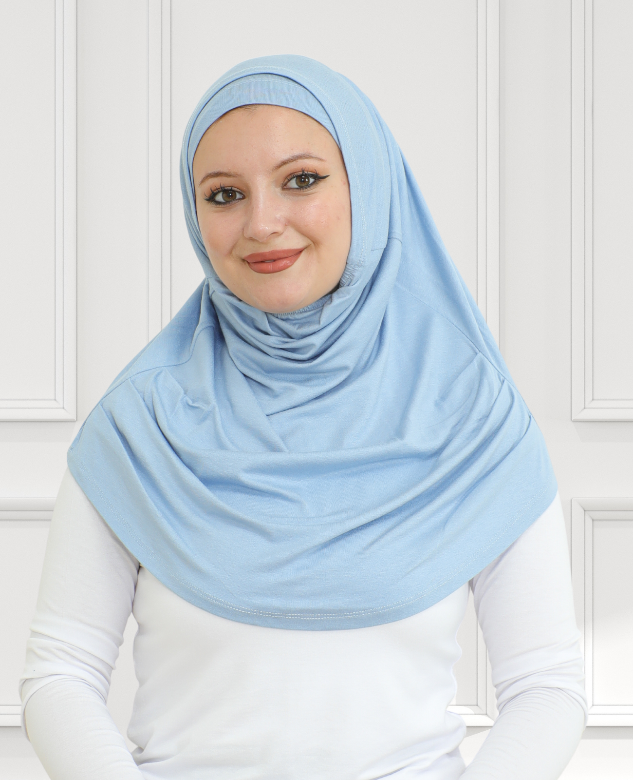 Chic Ready To Wear Hijab For Women - Light Blue