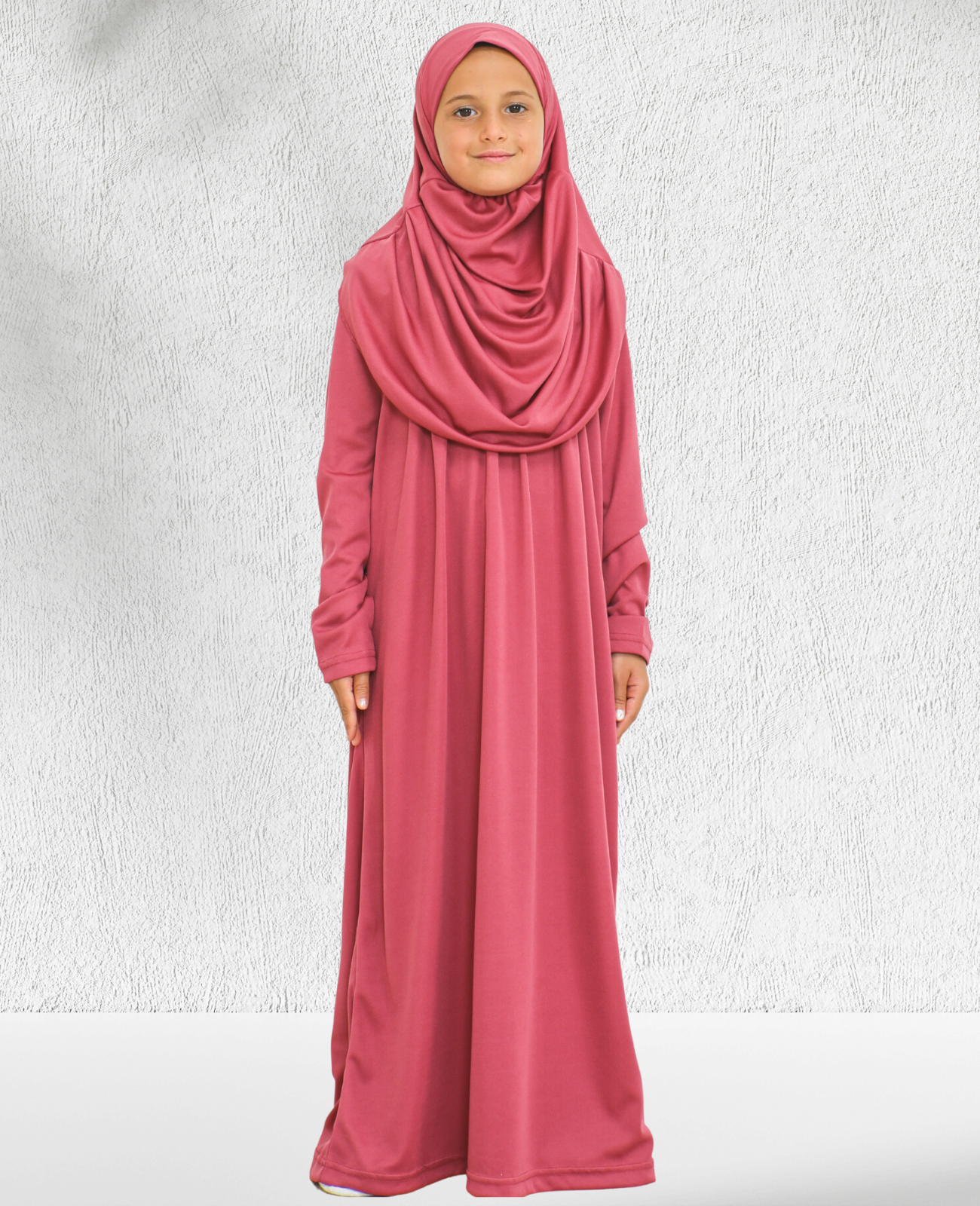 Dress For Girls With Hijab - Dusty Rose Dress For Girls With Hijab - Dusty Rose