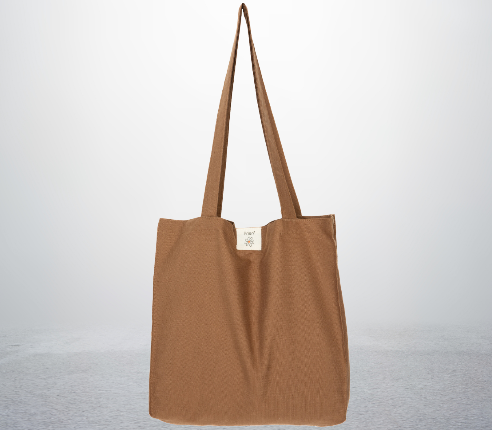 Cotton Tote Bag for Women - Brown