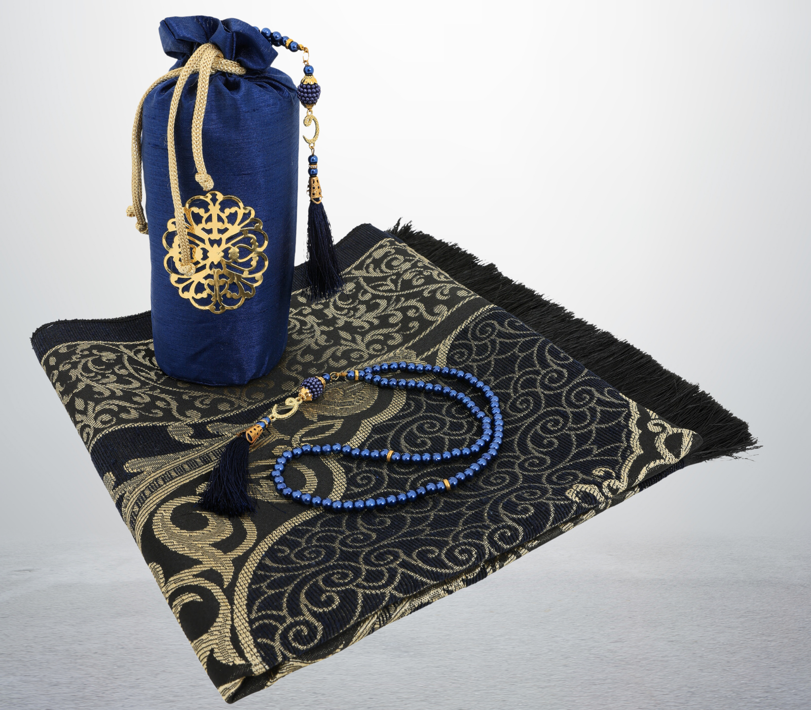 Prayer Rug with Tasbih Bag for Pray, Muslim Gifts Bayram, Mat Salah, Sajadah for Women & Men