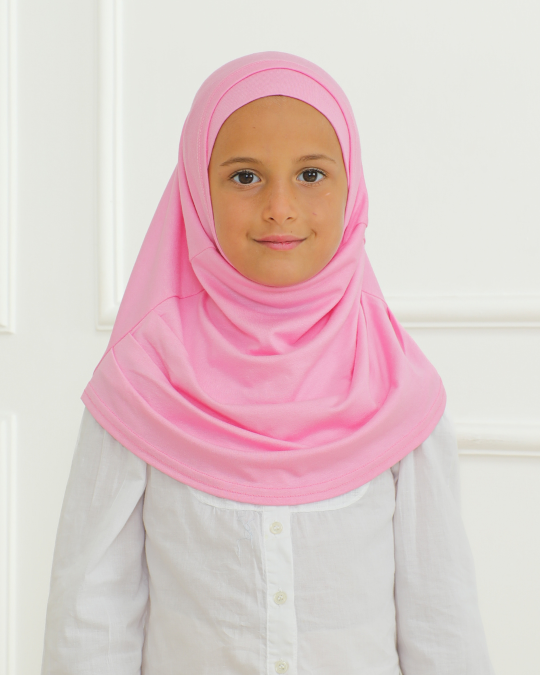 Easy To Wear Hijab For Girls Muslim Scarf for Kids - Pink