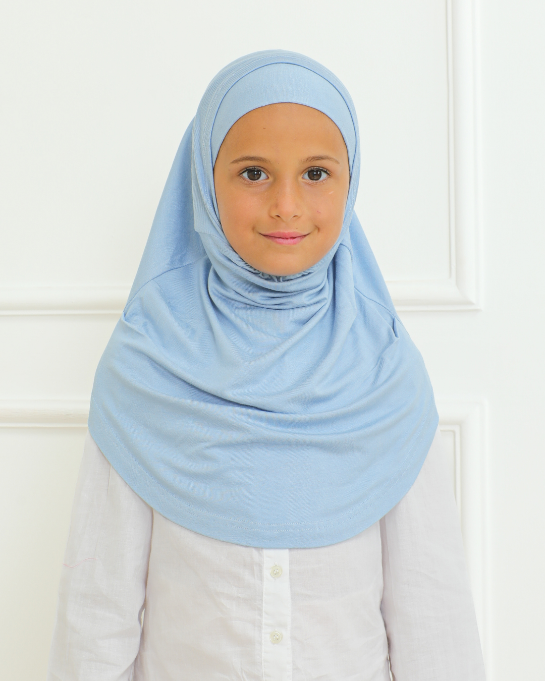 Easy To Wear Hijab For Girls Muslim Scarf for Kids - Blue