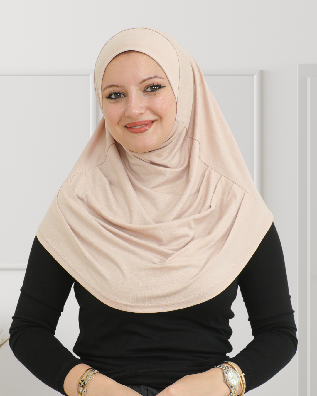 Plain Ready To Wear Hijab for Women - Black