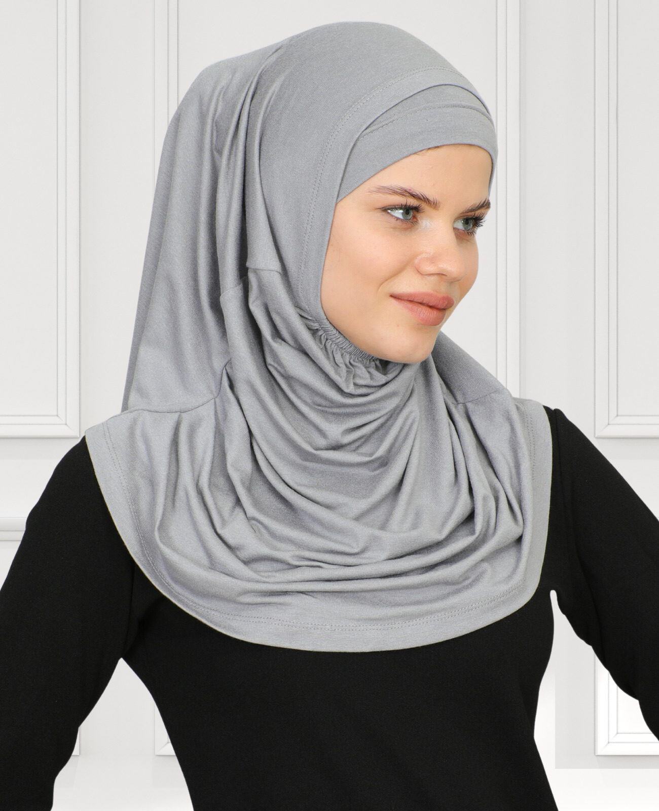 Chic Ready To Wear Hijab For Women - Grey