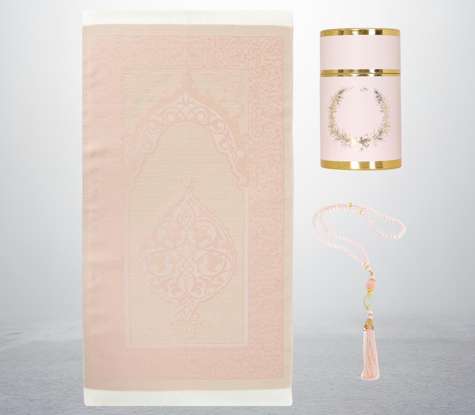 Muslim Prayer Rug With Tasbih For Islamic Gifts, Portable Islam Gift Box