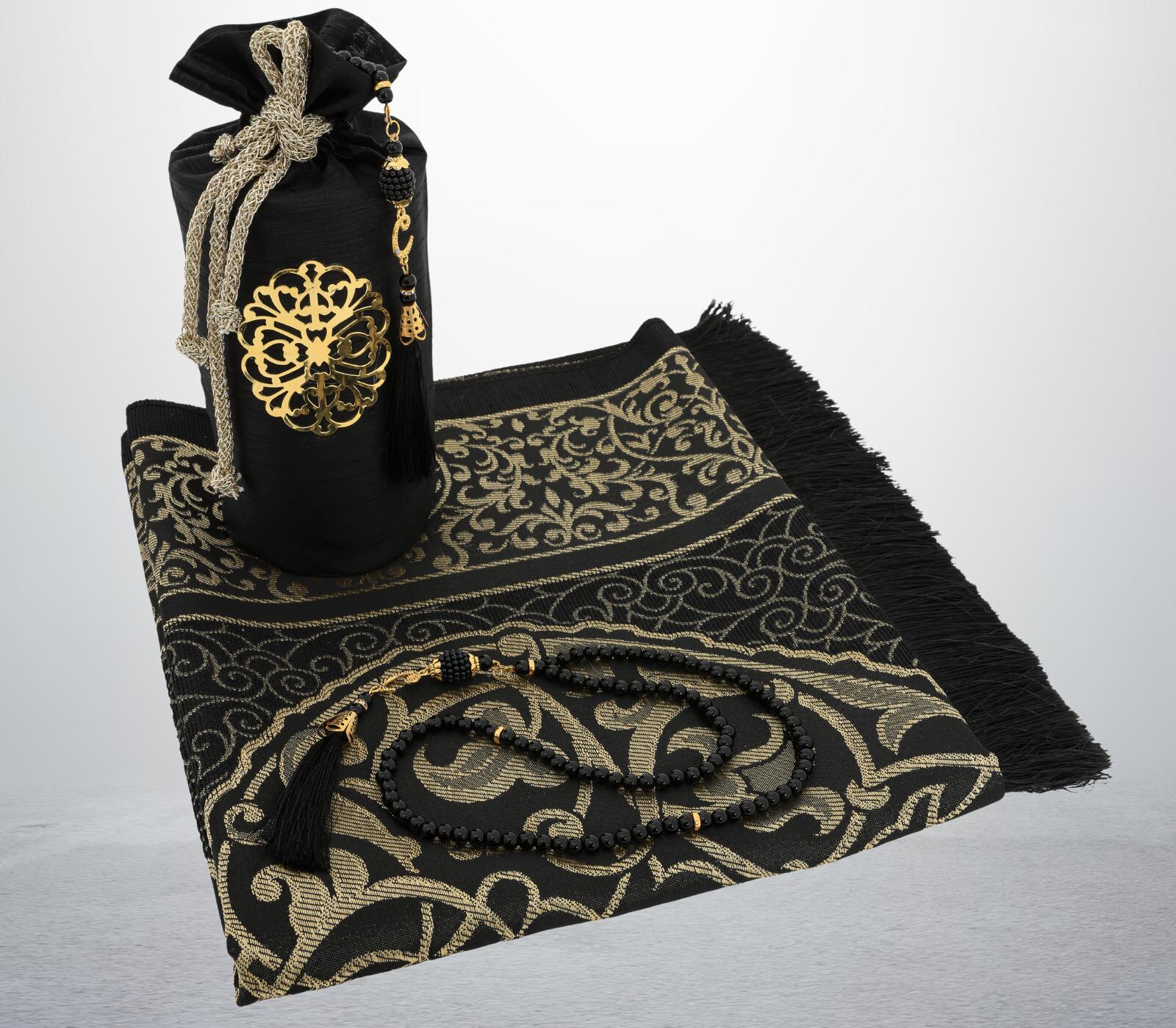 Prayer Rug with Tasbih Bag for Pray, Muslim Gifts Bayram, Mat Salah, Sajadah for Women & Men