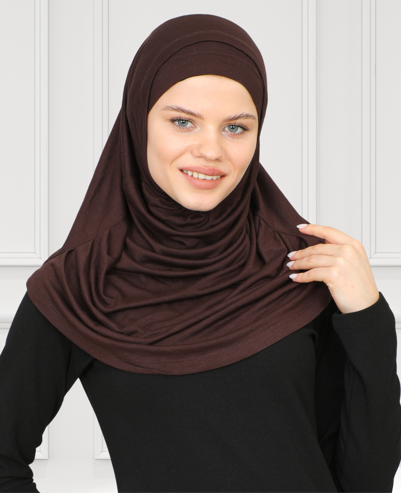 Chic Ready To Wear Hijab For Women - Brown