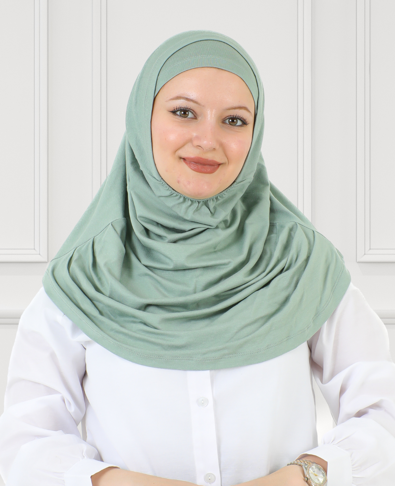 Chic Ready To Wear Hijab For Women - Light Green