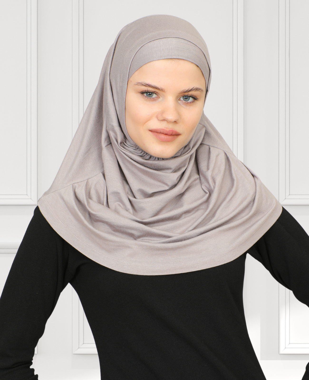 Chic Ready To Wear Hijab For Women - Light Mink