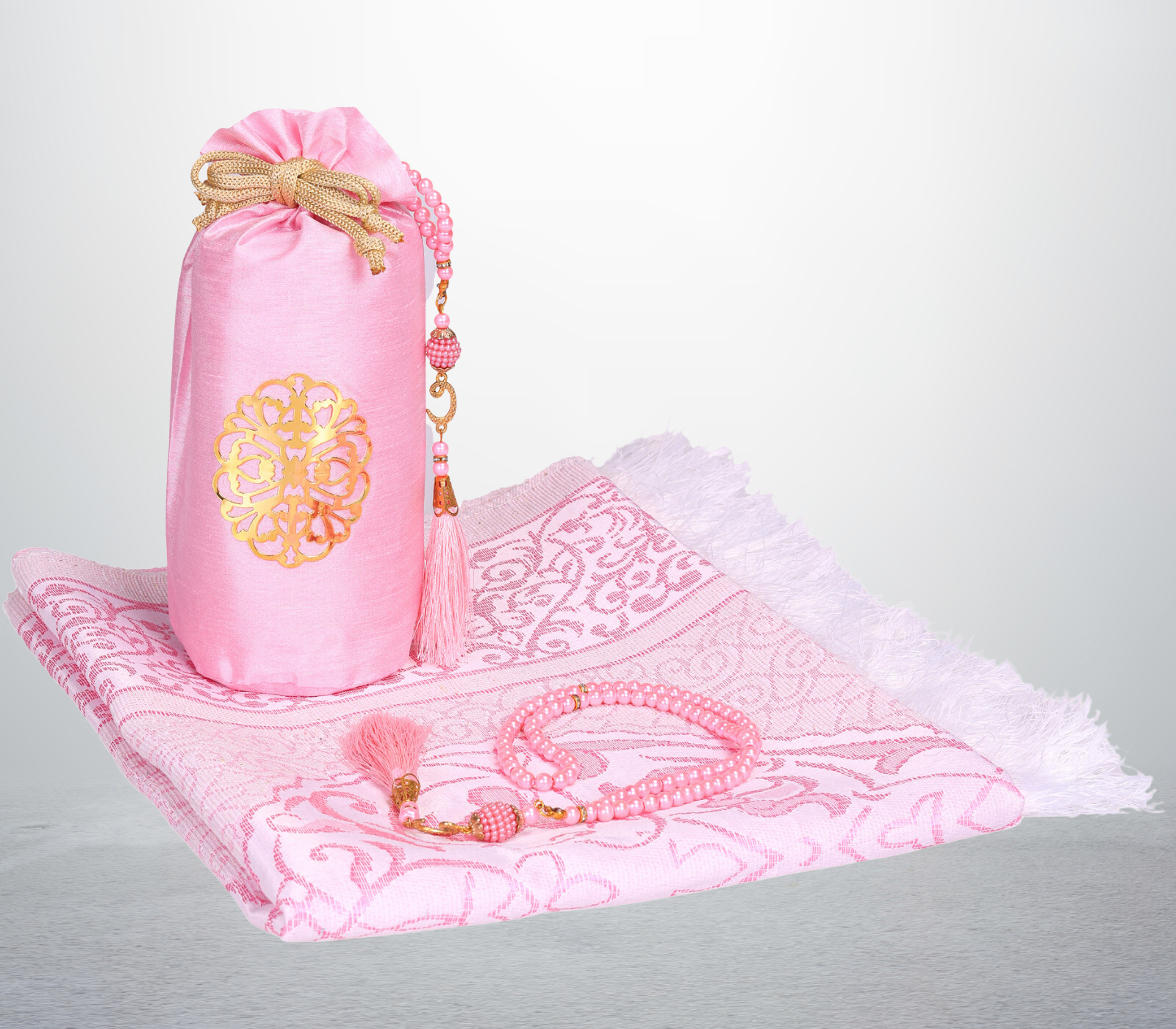 Prayer Rug with Tasbih Bag for Pray, Muslim Gifts Bayram, Mat Salah, Sajadah for Women & Men