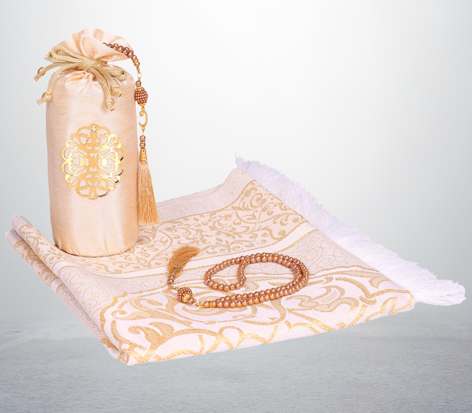 Prayer Rug with Tasbih Bag for Pray, Muslim Gifts Bayram, Mat Salah, Sajadah for Women & Men