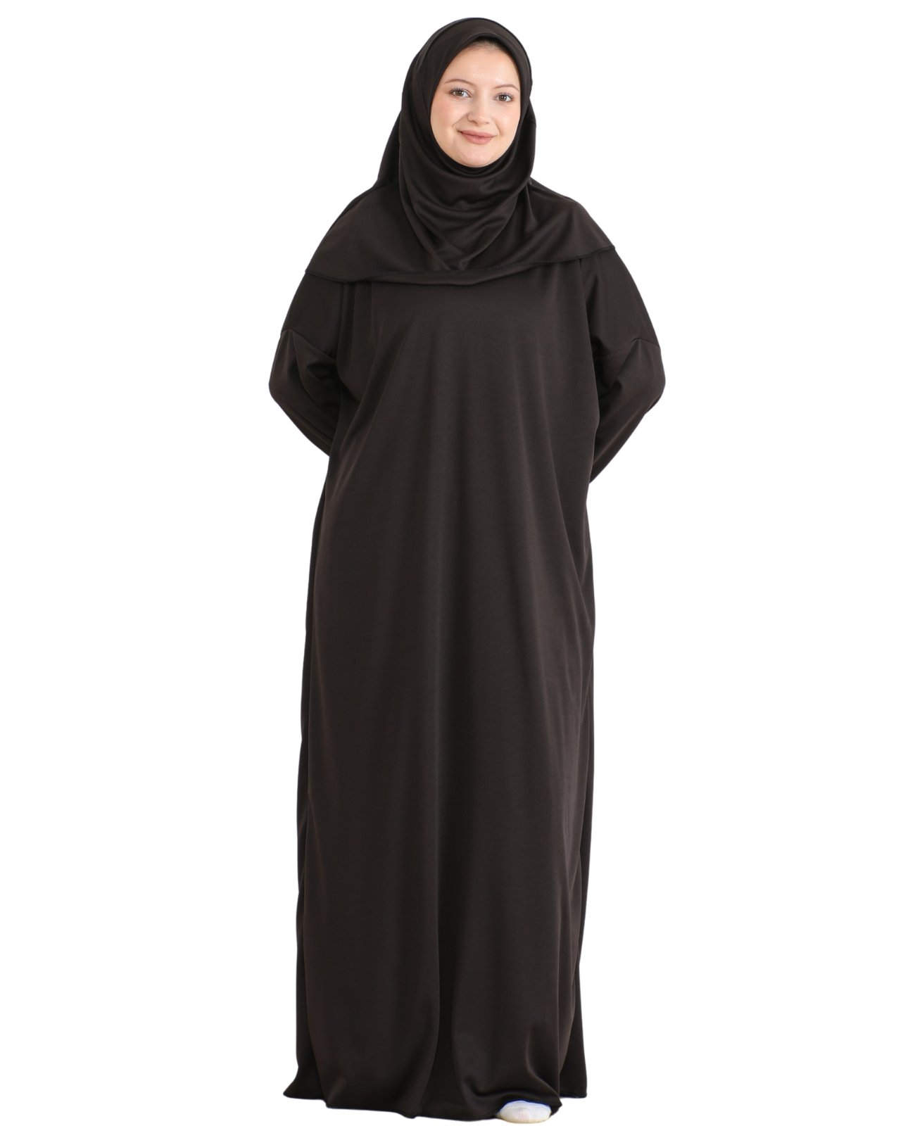 Gebetskleidung für Frauen mit Hijab, muslimische Outfits, lange Robe, Abaya, türkische islamische Kleider, Dubai, Kaftan mit Rosenkranz