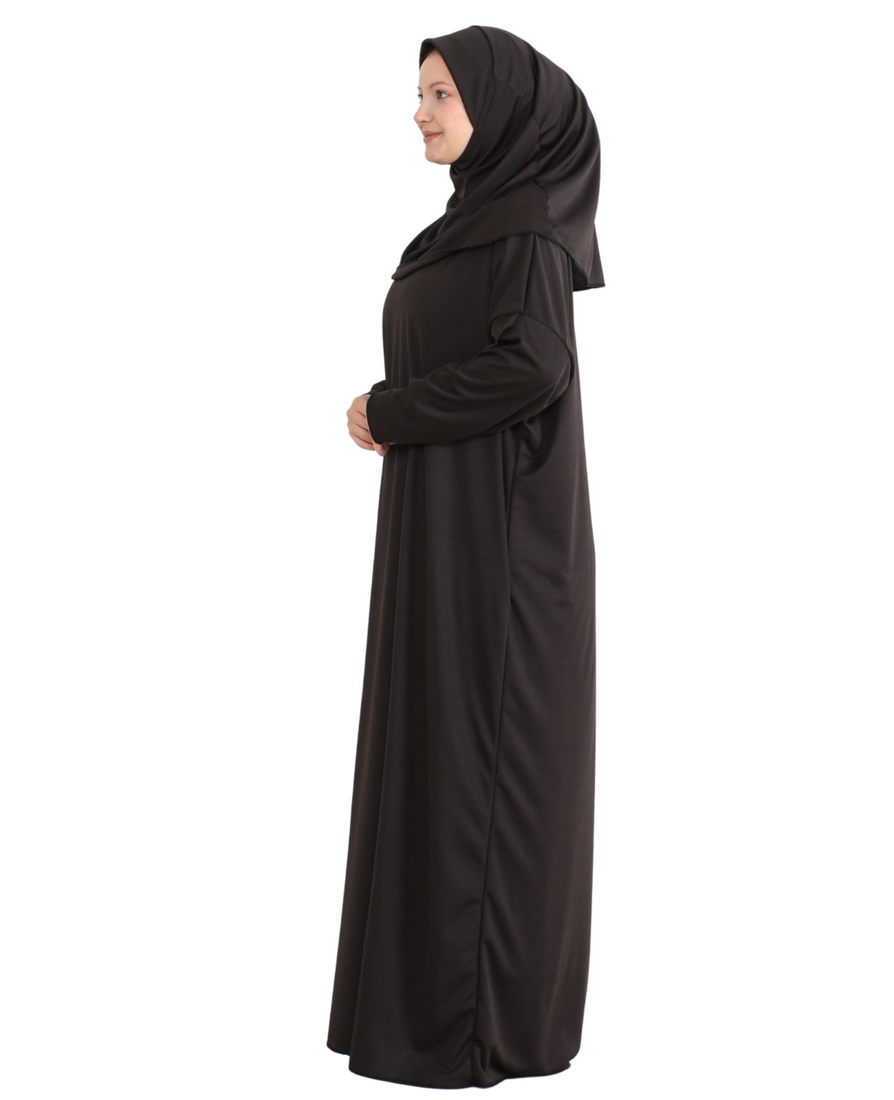 Gebetskleidung für Frauen mit Hijab, muslimische Outfits, lange Robe, Abaya, türkische islamische Kleider, Dubai, Kaftan mit Rosenkranz