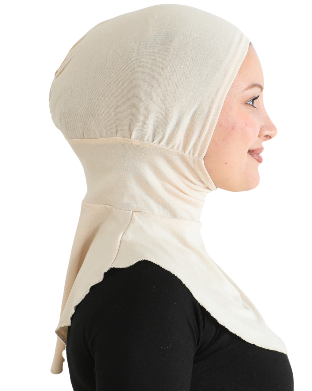 Sport Hijab With Neck Collar - Black