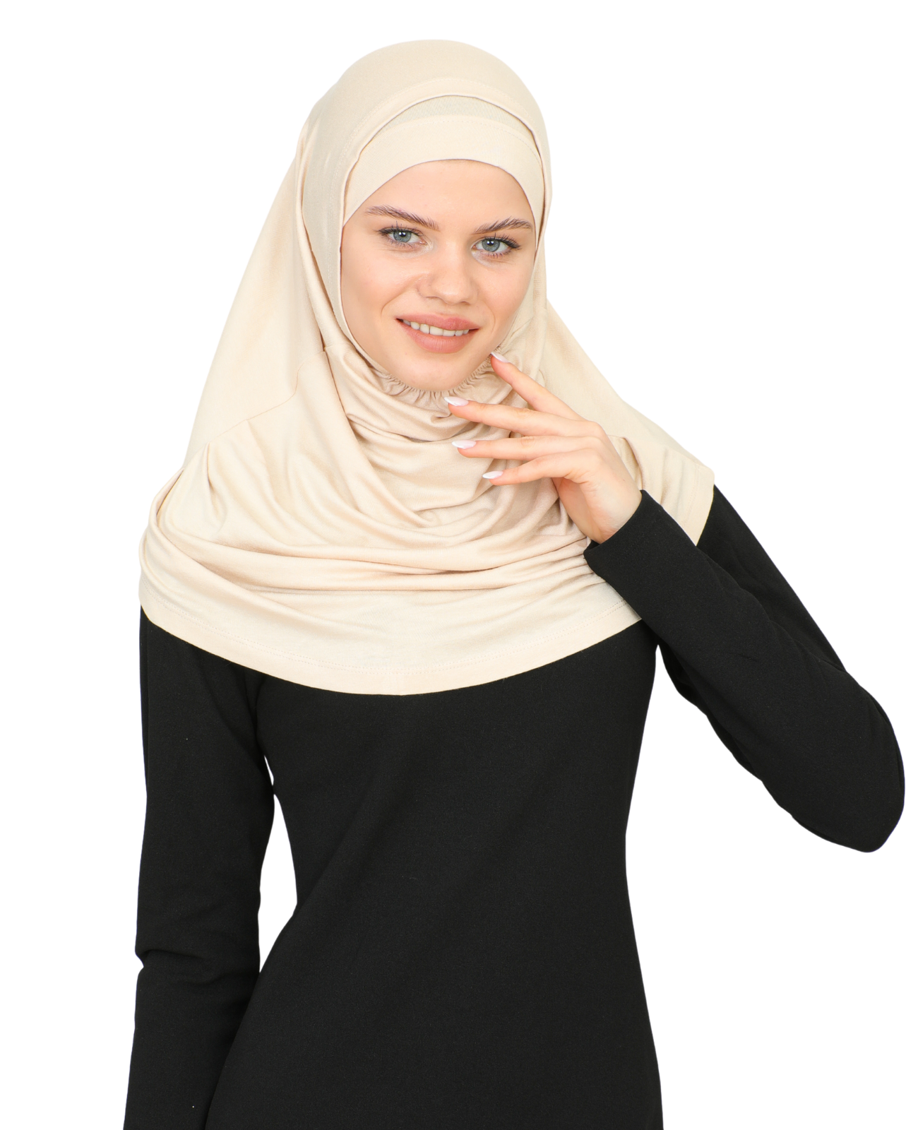 Chic Ready To Wear Hijab For Women - Beige