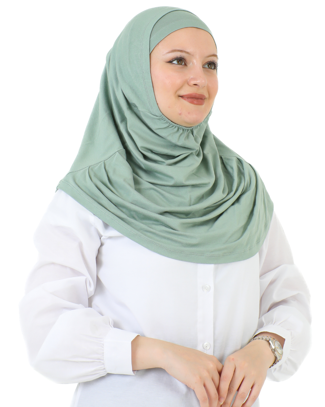 Chic Ready To Wear Hijab For Women - Light Green