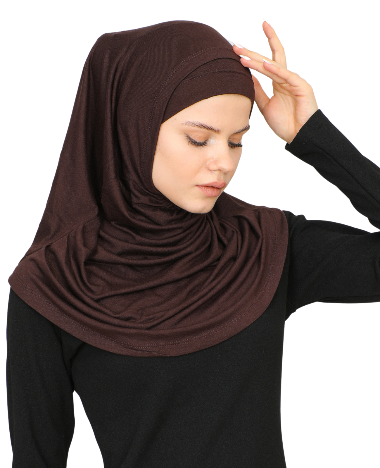 Chic Ready To Wear Hijab For Women - Brown