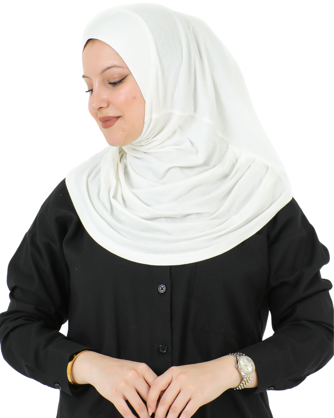 Plain Ready To Wear Hijab for Women - Black