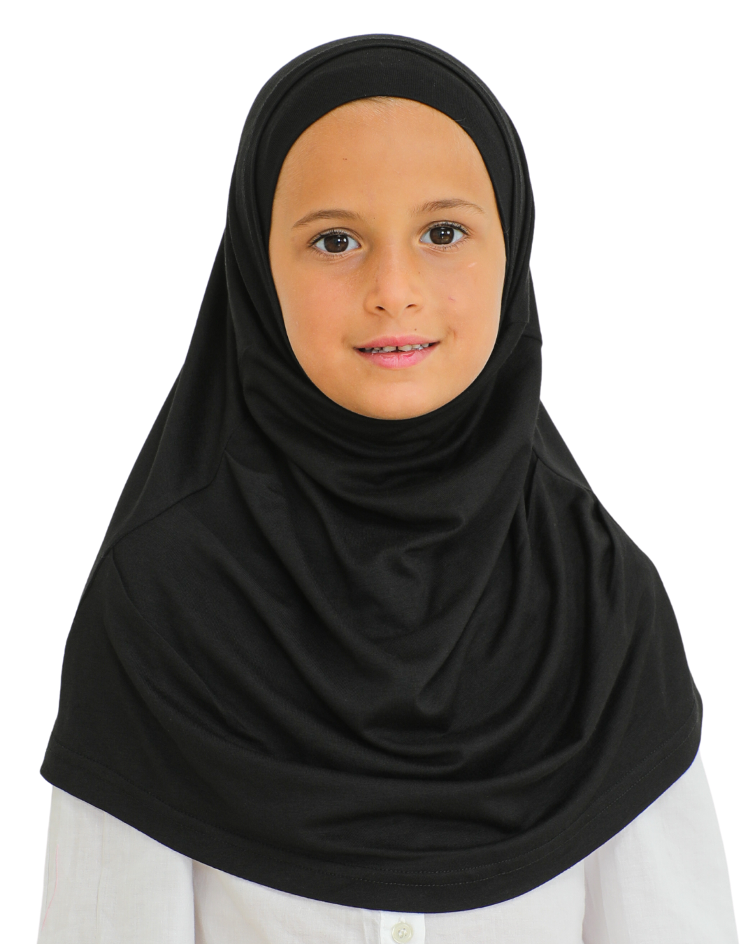 Easy To Wear Hijab For Girls Muslim Scarf for Kids - Black