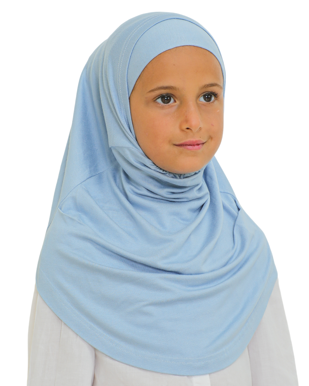 Easy To Wear Hijab For Girls Muslim Scarf for Kids - Blue