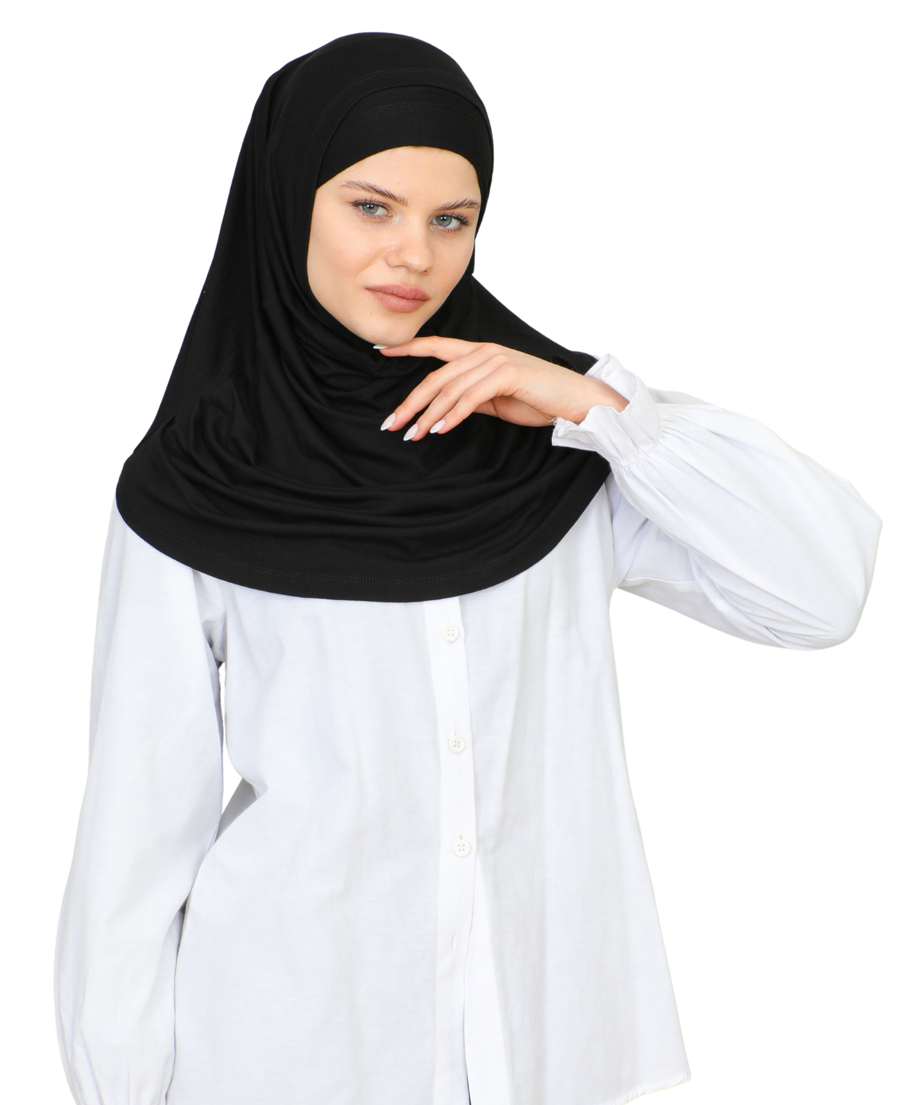 Chic Ready To Wear Hijab For Women - Black