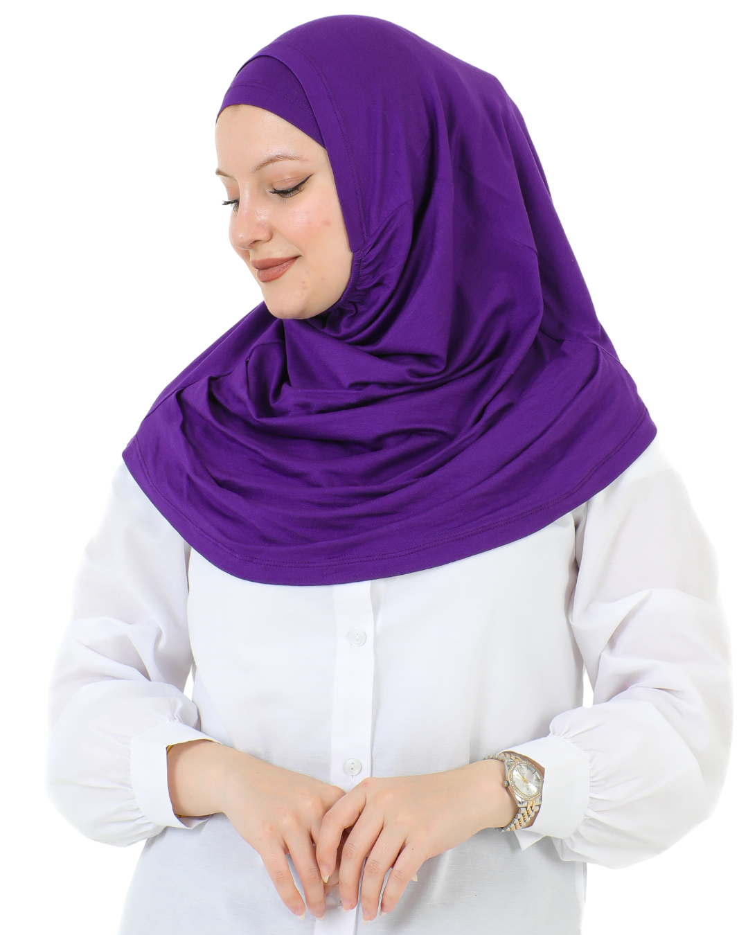 Chic Ready To Wear Hijab For Women - Purple