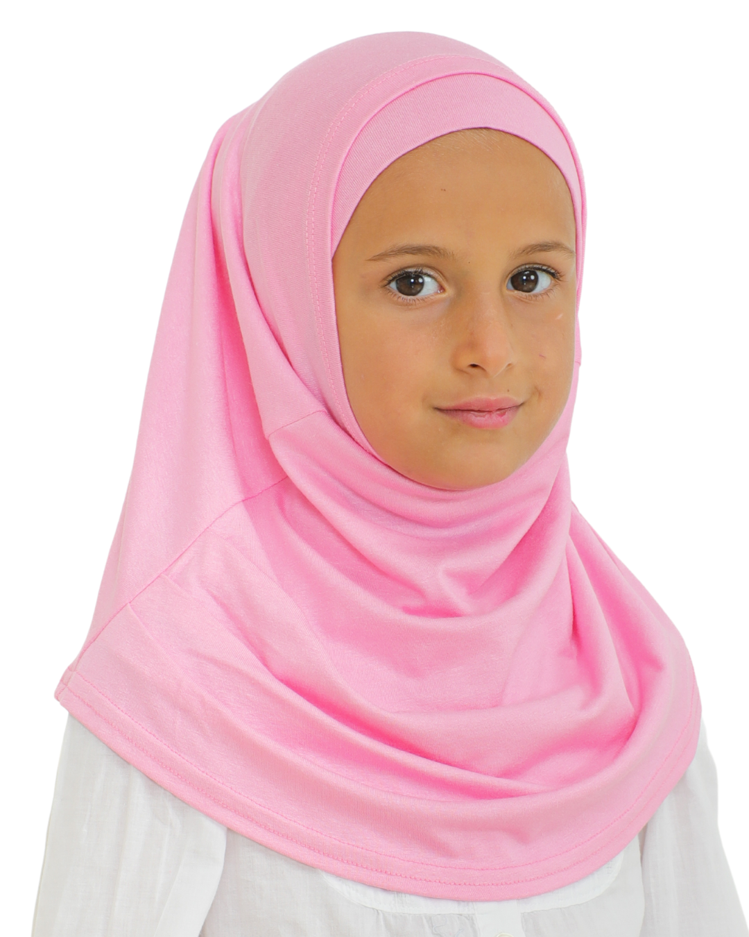 Easy To Wear Hijab For Girls Muslim Scarf for Kids - Pink