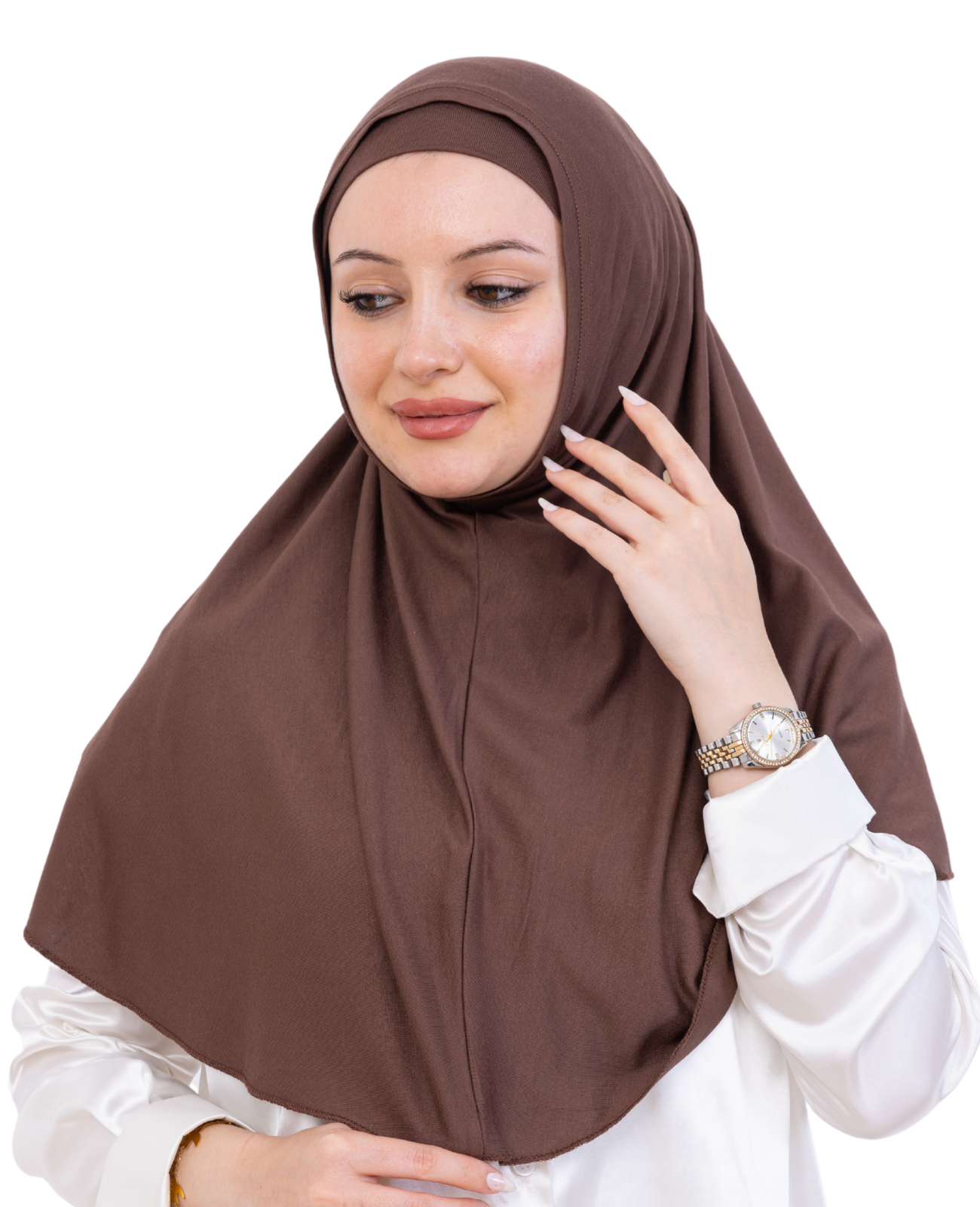 Instant Hijab With Cap Non Pleated - Black
