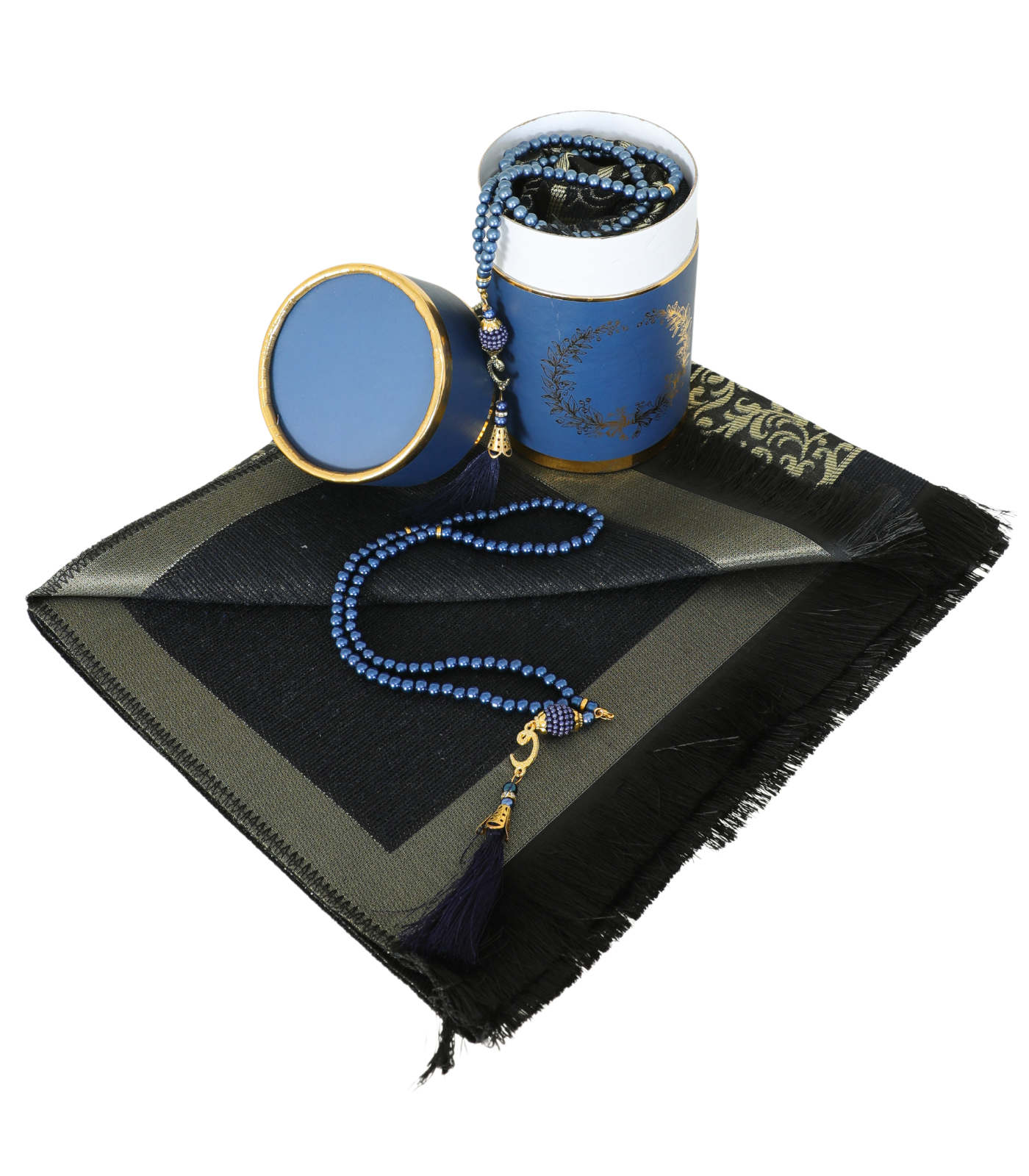 Muslim Prayer Rug With Tasbih For Islamic Gifts, Portable Islam Gift Box