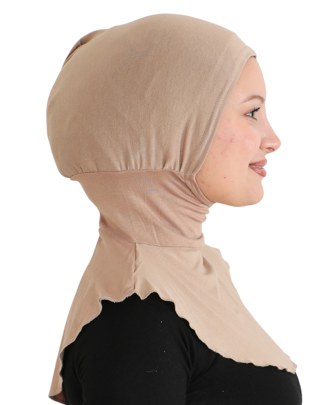 Sport Hijab With Neck Collar - Black