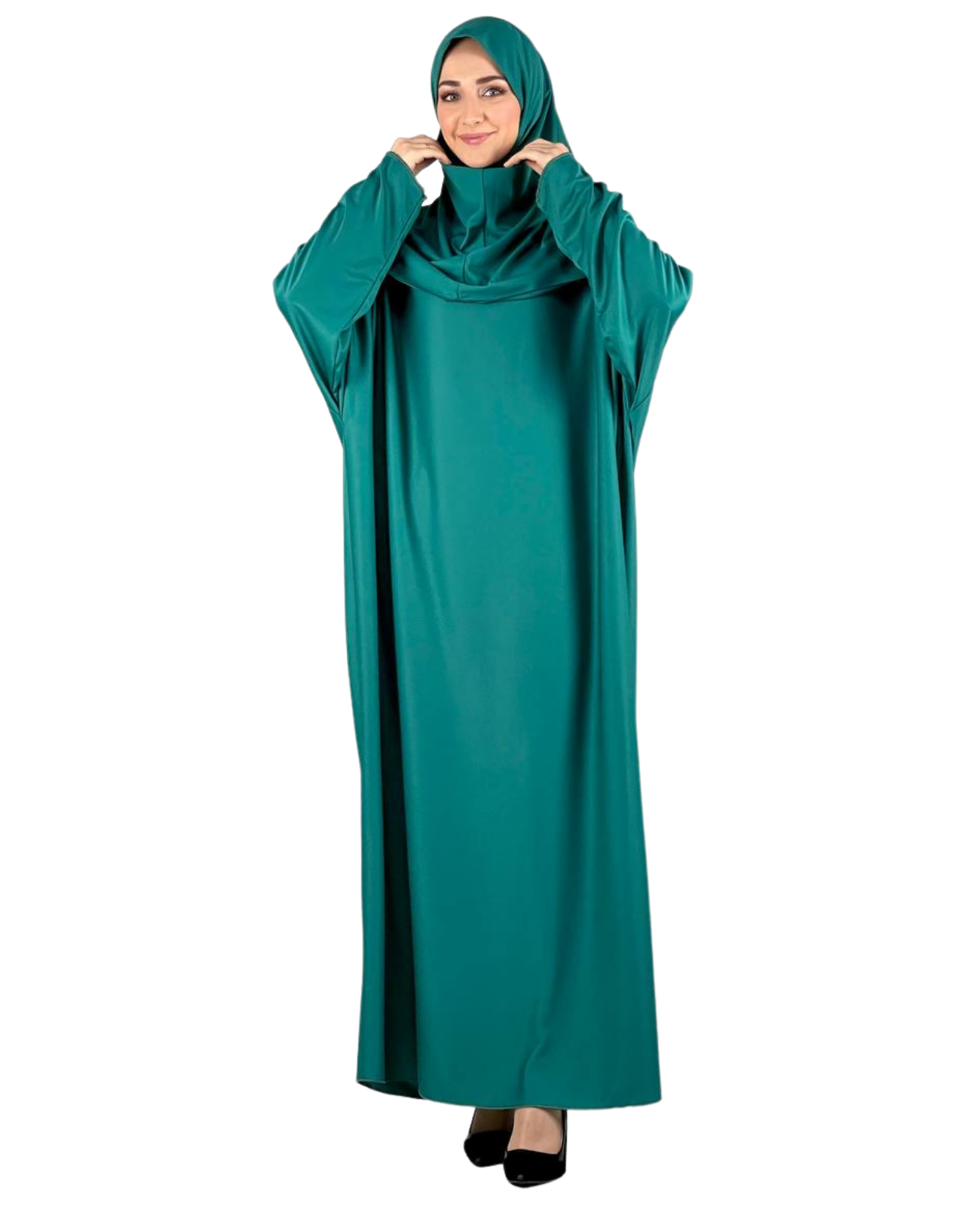 Women Prayers Clothes with Hijab Muslim Outfits Long Robe Abaya Turkish Islamic Dresses Dubai Kaftan with Rosary