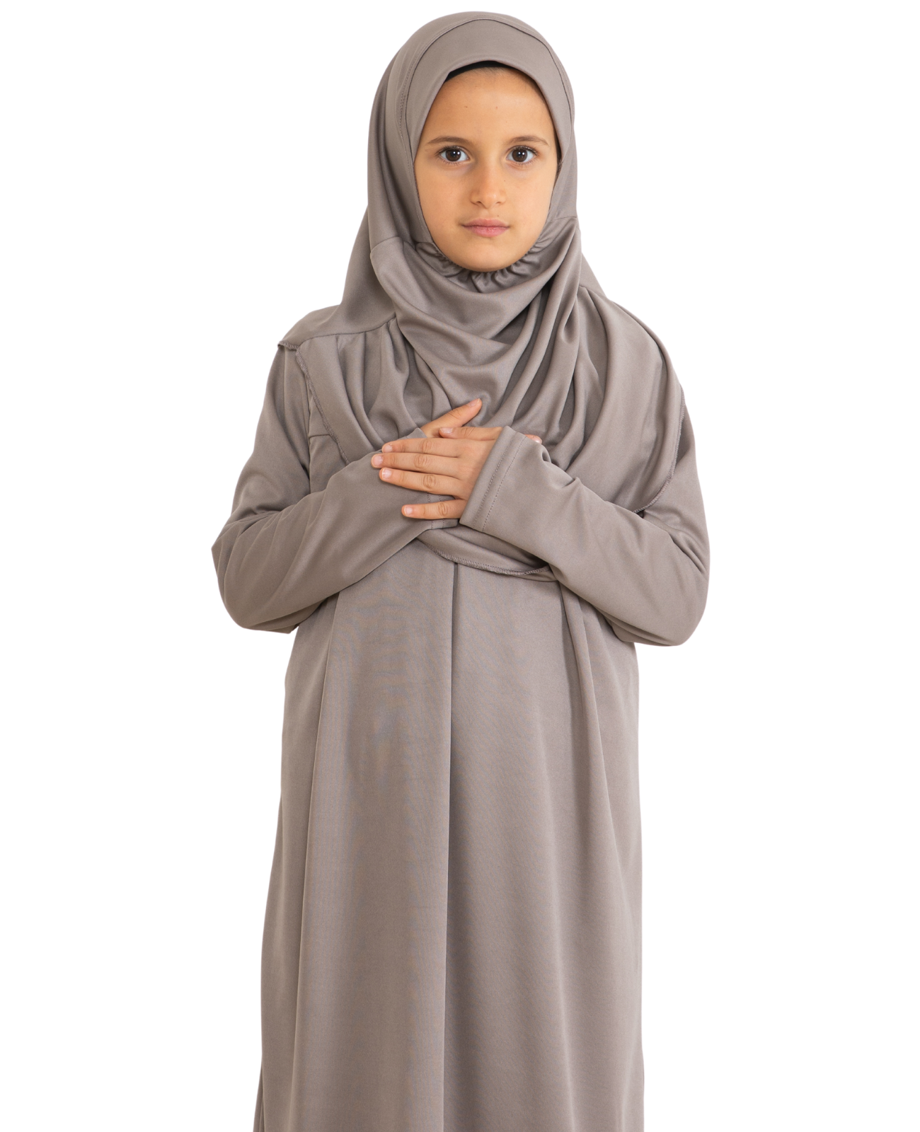 Dress For Girls With Hijab - Deep Mink Dress For Girls With Hijab - Deep Mink