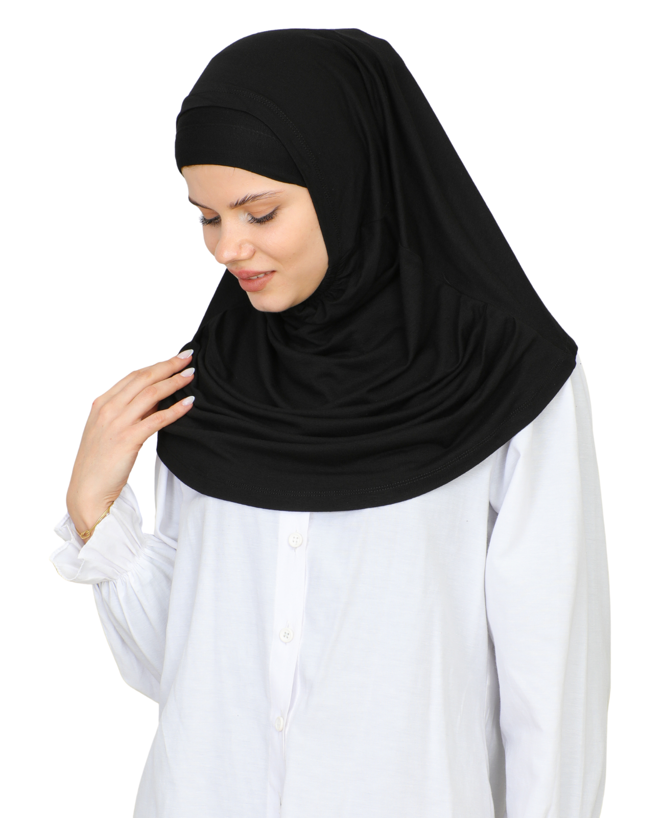 Chic Ready To Wear Hijab For Women - Black