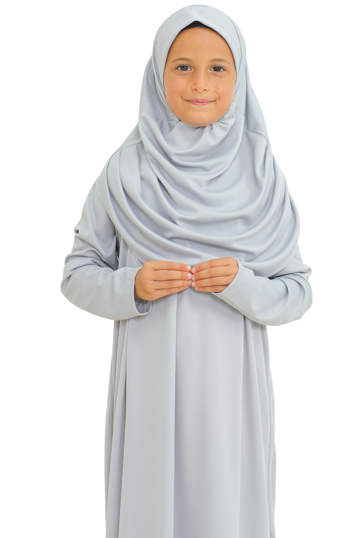 Kids Prayer Dress Muslim Clothes for Girls Long Sleeve Abaya with Hijab Two Piece Maxi Islamic Set Scarf Kaftan Jilbab