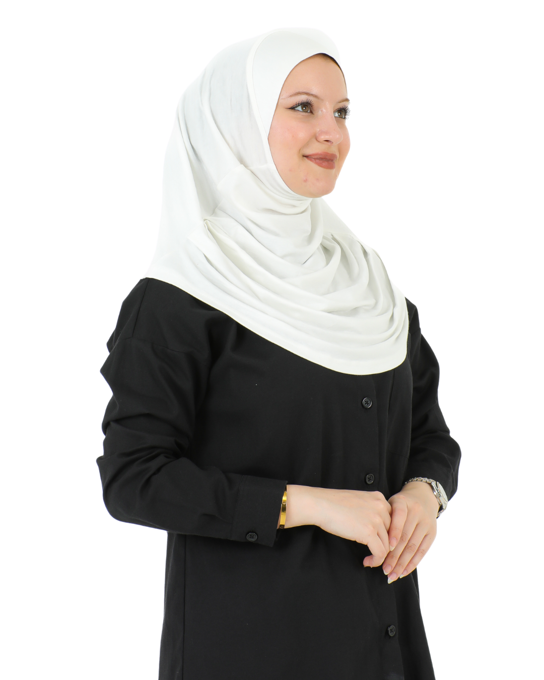 Plain Ready To Wear Hijab for Women - Black