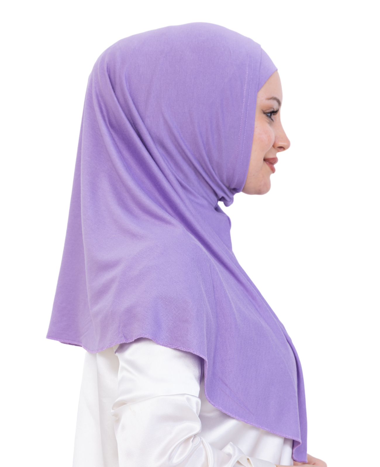 Instant Hijab With Cap Non Pleated - Lilac