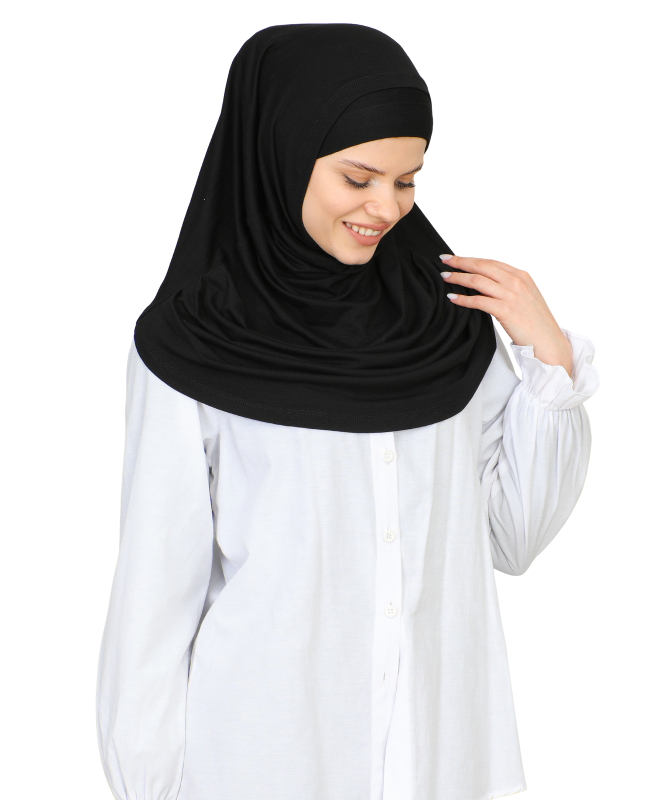 Chic Ready To Wear Hijab For Women - Black