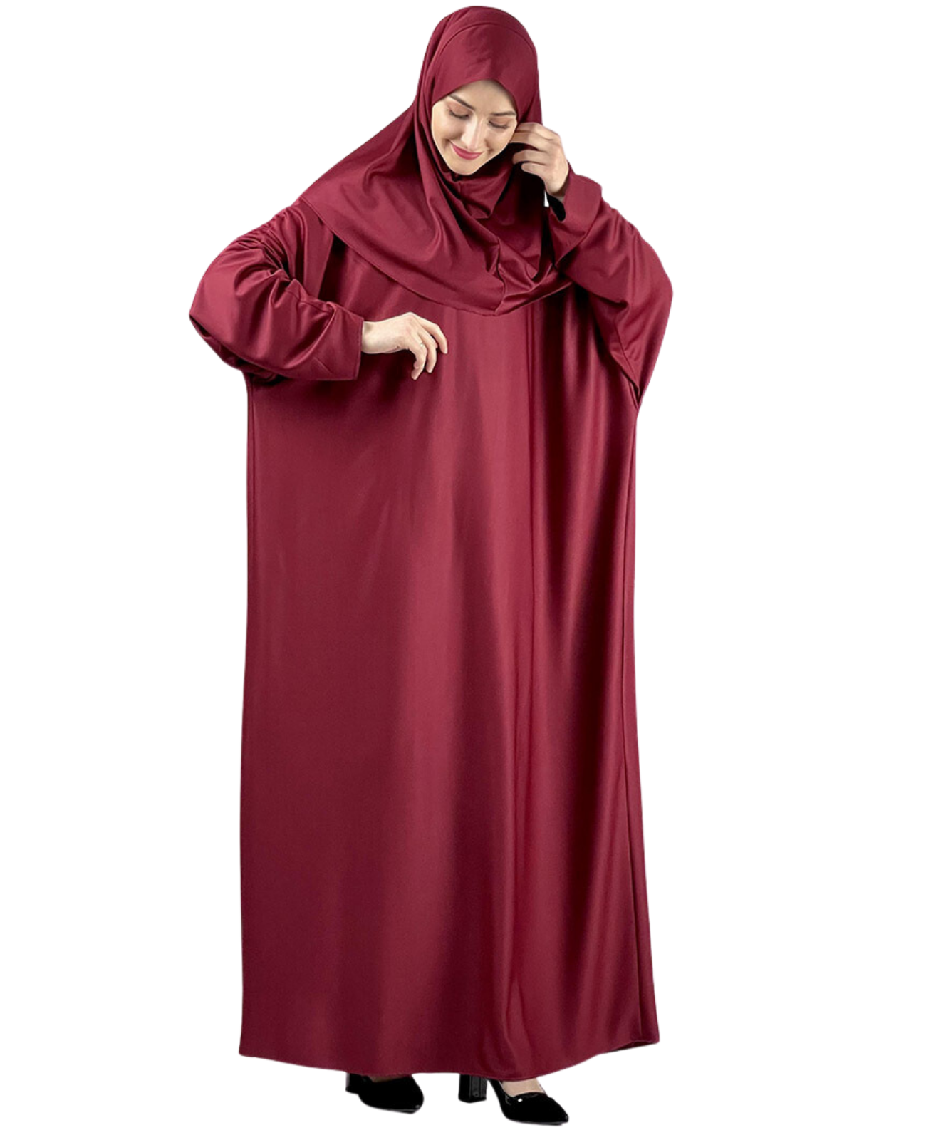 Women Prayers Clothes with Hijab Muslim Outfits Long Robe Abaya Turkish Islamic Dresses Dubai Kaftan with Rosary