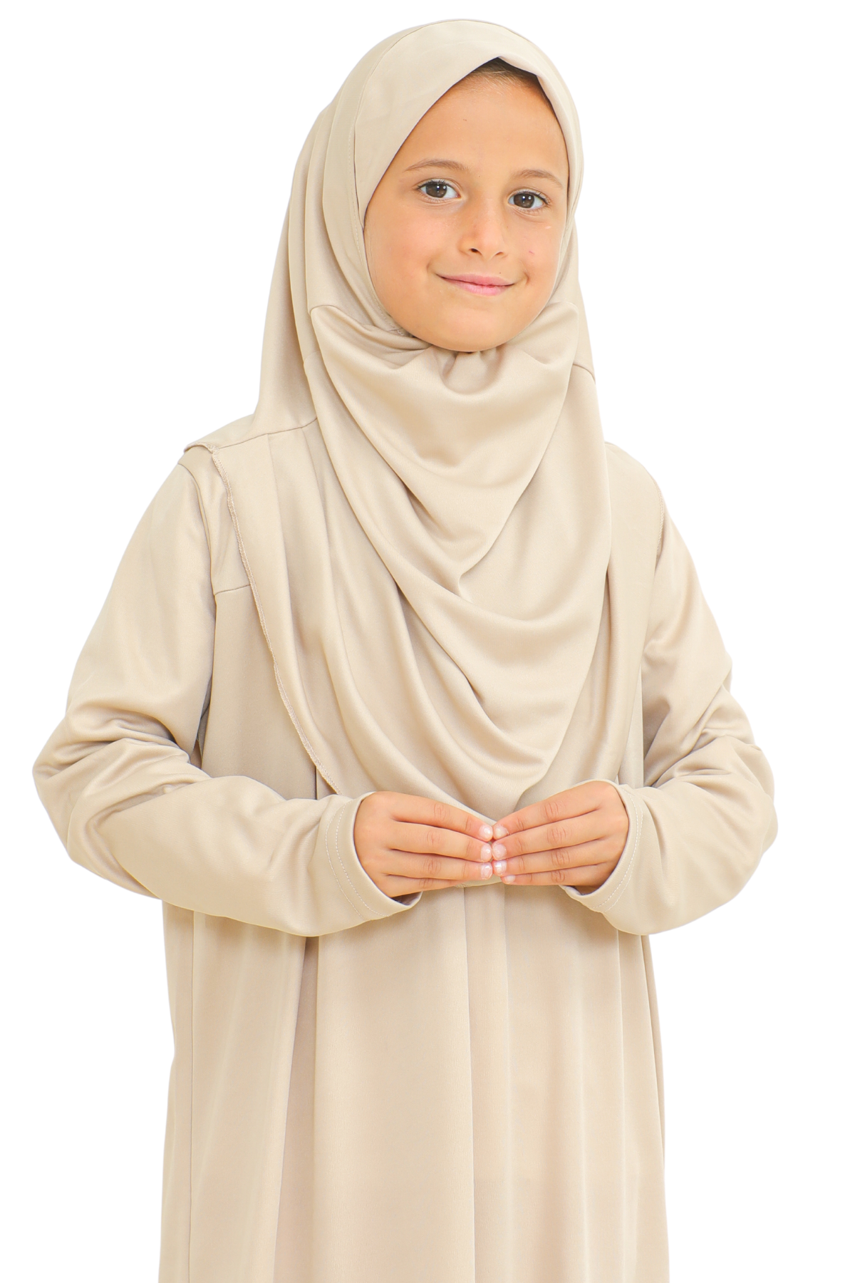 Kids Prayer Dress Muslim Clothes for Girls Long Sleeve Abaya with Hijab Two Piece Maxi Islamic Set Scarf Kaftan Jilbab