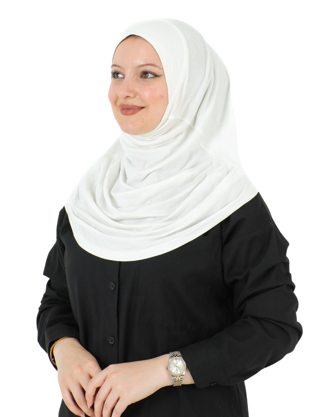 Plain Ready To Wear Hijab for Women - Black