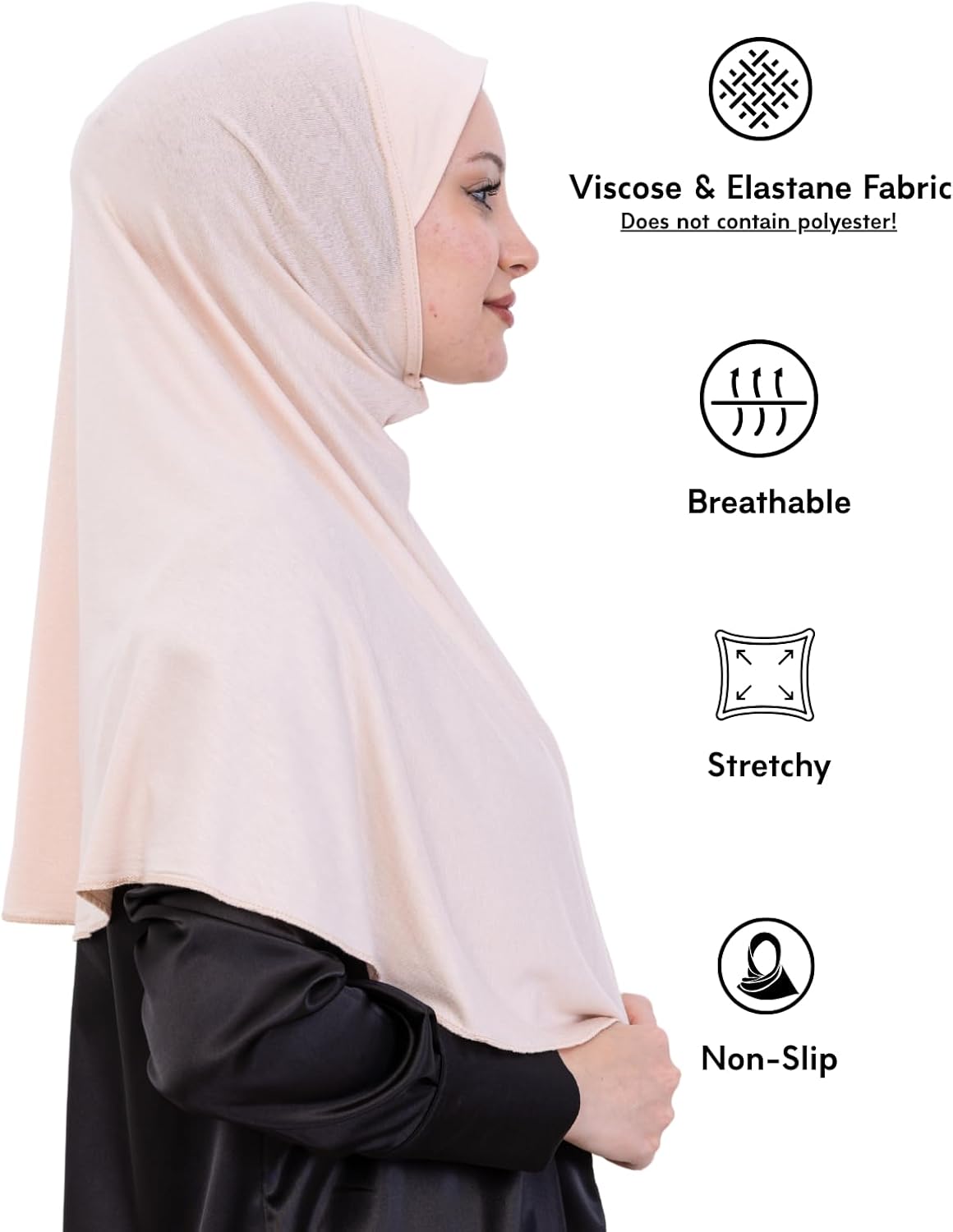 Prien Ready Hijab For Women, One Piece Muslim Instant Turban, Easy To Wear Long Head Scarf, Turkish Islamic Clothes For Abaya