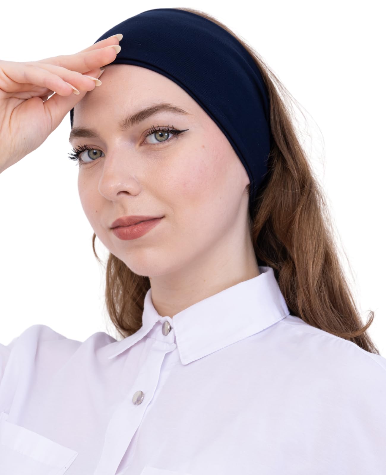Prien Women Cotton Hijab Cap, Stretchy Head Cover, Pre-Sewn Inner Muslim Scarf Undercap, Non Slip Headband for Daily Wear